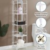 57.5" Extra Storage 5 Tier Folding Metal Shelf with Scroll Design White - Breighton Home: No Assembly Required, Decorative Display - image 4 of 4