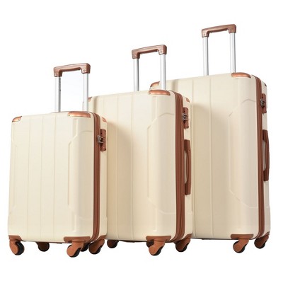 Luggage Sets, 3pcs ABS Hardside Light Suitcase, Expandable Suitcase w/Spinner Wheels Collision-Protection Angle TSA Lock Carry On 20"+24''+28"