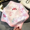 Anna-Kaci Women's Satin Square Scarf with Butterfly and Floral Print Lightweight Neck Head or Bag Accessory - 2 of 4
