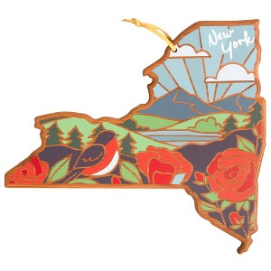 Totally Bamboo New York Summer Stokes Cutting Board: Lightweight Bamboo, Multicolored, 13.25" x 12", Hand Wash - 1 of 4
