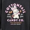 Women's - Instant Message - Cottontail Candy Company Lightweight French Terry Wide Neck Long Sleeve Graphic Shirt - 2 of 4