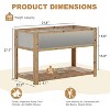 Nasitip Elevated Wooden Planter Box with Storage Shelf, Raised Garden Bed Planter Boxes Large, for Vegetable/Flowers/Herb/Backyard - 3 of 4