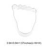 Unique Bargains Cookie Mould Cutter Foot-Shaped Dishwasher Safe Stainless Steel Silver Tone 2.2"x2.8"0.8" 1Pcs - 3 of 4