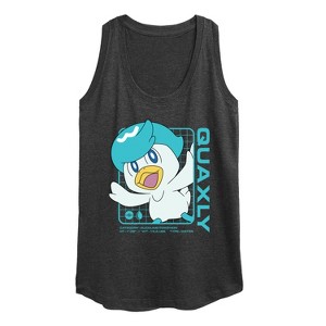 Women's - Pokémon - Quaxly Stats Graphic Racerback Tank - 1 of 4