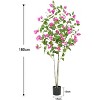 Artificial Bougainvillea Tree with Bendable  and Stems, Realistic Faux Green Plant for Studio, Landscape, or Home Decoration - 2 of 4