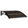 vidaXL Door Canopy Black 39.4 in.x31.5 in. Polycarbonate - 2 of 4