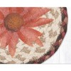 Earth Rugs Garden-Themed Jute Coaster – 7" Floral Hand-Stenciled Art by Sandy Clough - 2 of 3