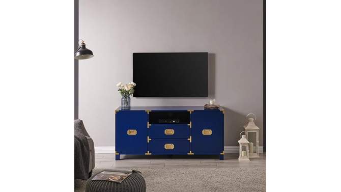 Claude TV Stand for TVs up to 50&#34; Navy Blue - Aiden Lane, 2 of 17, play video