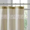 LunaLulinlk Faux Silk Embroidered Floral Shower Curtain - 2 of 4