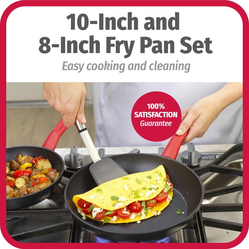 GoodCook ProEase Nonstick 12&#34; Fry Pan Red, 4 of 9