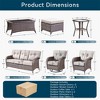 10 Pieces Gymojoy Sofa Chairs Ottoman with Swivel Chairs - 2 of 4