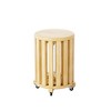 Dexmalle Set of 4 100% Solid Wood Stackable Stools,Top Stackable Round Side Table - 2 of 4