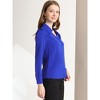 Allegra K Women's Elegant V Neck Work Office Button Up Shirt - 2 of 4