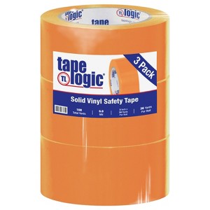 Tape Logic Solid Vinyl Safety Tape 6.0 Mil 2" x 36 yds. Orange 3/Case T92363PKO - 1 of 2