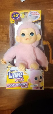 Little Live Pets Baby Monkey Minis Luna Lemon. Interactief Huisdier Speelgoed 20 Geluiden En Reacties Zacht Roze Bont 18 8 Cm Hoog Feed Nurture Reageer Grijp Handen Voeten Verzamel Alle 3586726848