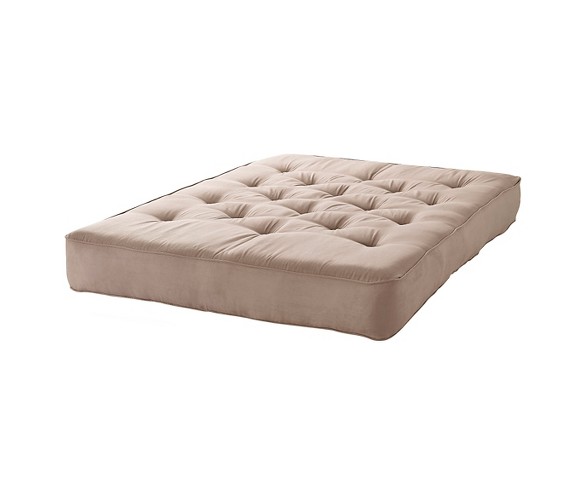 8" Queen Beautyrest Futon Mattress Taupe - Sofas 2 Go