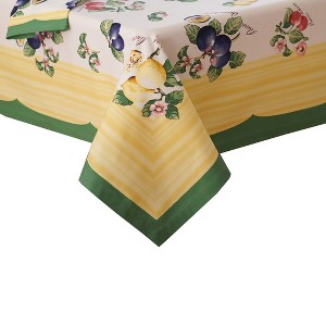 Elrene Villeroy & Boch - Fruit & Garden Cotton Fabric Tablecloth - 1 of 3