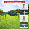 Acekool 10x20FT Heavy Duty Carport Canopy, Waterproof UV Resistant Portable Shelter for Car, Vehicle, Outdoor Storage, Yellow - 3 of 4