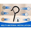 LunaLulinlk 20 PCS Q Hanger Hooks with Safety Buckle, Windproof Screw Hooks for Hanging Outdoor String Lights 2.2 Inches, Black - 3 of 4