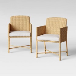 Eliot 2pk Wicker Patio Dining Chairs – Gray – Threshold For Sale
