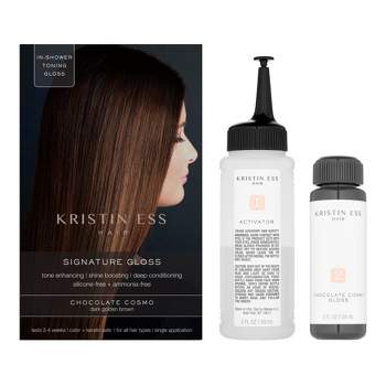 Kristin Ess Signature Hair Gloss Shine Boosting, Tone Enhancing, Silicone Free + Ammonia Free - Chocolate Cosmo - 4 fl oz