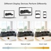 YOOCOZZ Corduroy Sectional Sofa with Bluetooth Speakers, Cup Holders, Hidden Storage, Charging Ports, Movable Ottoman - 3 of 4