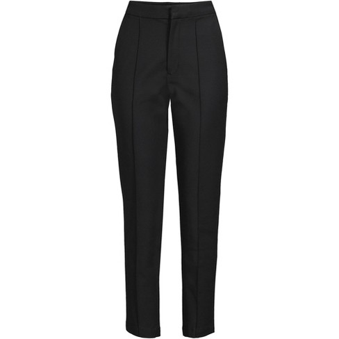 Lands' End Women's High Rise Bi Stretch Pintuck Pencil Ankle Pants