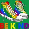 Adult Design By Humans Be Kind Sneakers LGBTQIA PrideBy Legato Tendo T-Shirt - image 2 of 2