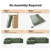 COMHOMA Boneless Couch, Compressed Sofa, Corduroy L-Shaped Sofa, No Assembly - 2 of 4