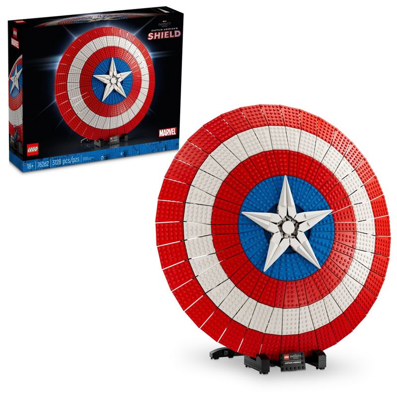 LEGO Marvel Captain America&#39;s Shield Building Model Kit 76262, 1 of 10