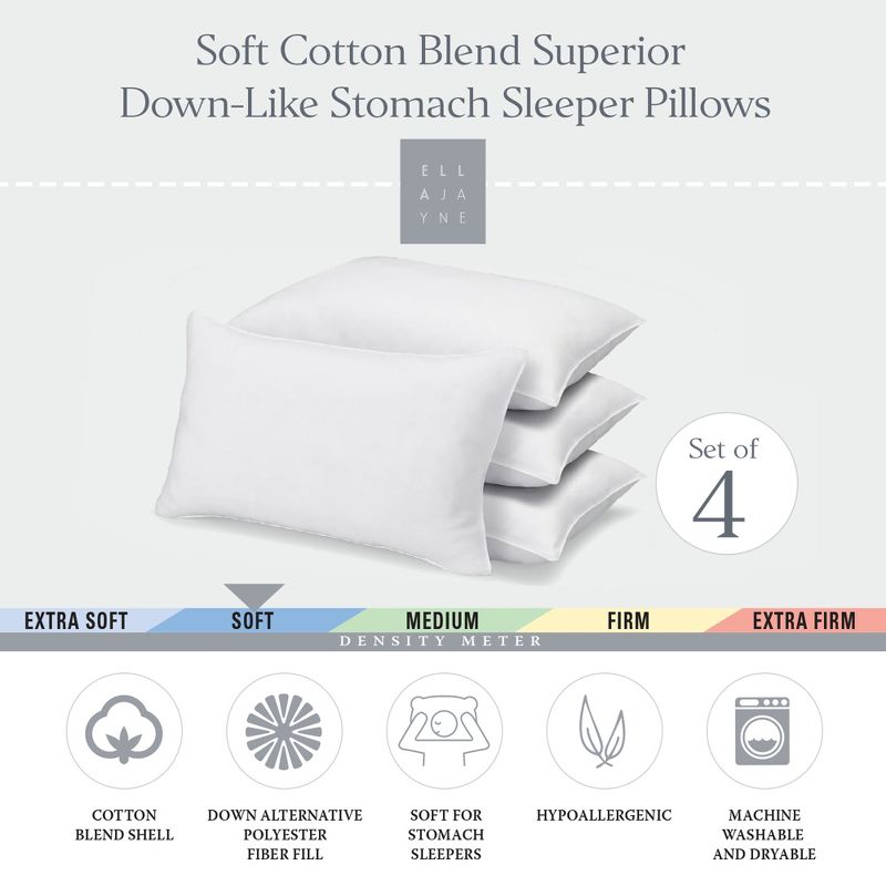 Ella Jayne Superior Cotton Blend Shell Down Alternative Pillow, 2 of 7