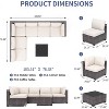 7-Piece Patio Furniture Set, Outdoor Sectional Sofa w/ Dining Table & Thick Cushions, All-Weather PE Wicker for Garden, Deck, Lawn - 3 of 4