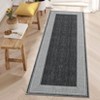 Modern Area Rugs Washable Bordered Floor Carpet, Foldable Contemporary Striped Indoor Mat, Non-Slip Low Pile Accent Rugs for Bedroom, Kitchen, Laundry - 2 of 4