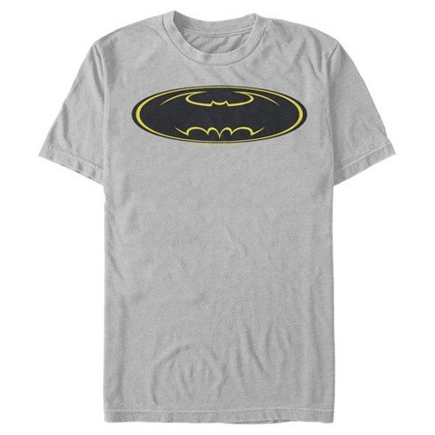 Men's Batman Logo Modern Wing T-shirt - Silver - Small : Target