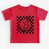 The Juniper Shop SmileyWorld Checkered Lightning Distressed Toddler Short Sleeve Tee - 3 of 4