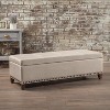 Okak Storage Ottoman Bench with Tufted Waffle Stitch, Extra Long Footstool with Hidden Storage Space for Bedroom,Living Room,Entryway - 3 of 4