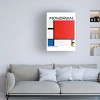Canvas Wall Art - Pictufy  'Composition with Red, Blue, and Yellow 1930' Wall Art for Living Room, Bedroom, or Office Décor by Trademark Fine Art - 3 of 4