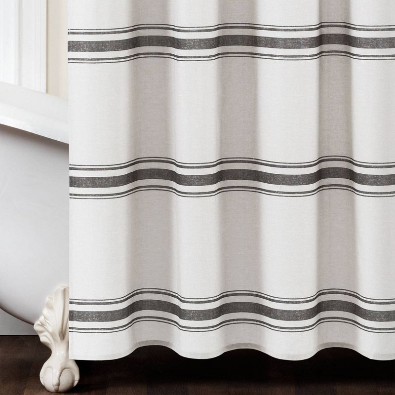 Farmhouse Striped Shower Curtain - Lush D&#233;cor, 5 of 10