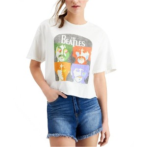 Junk Food Womens The Beatles Crop Graphic T-Shirt - 1 of 4