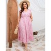 Womens Plus Size Casual Sleeveless Maxi Dress Ruffle Sleeve A Line Swing Summer Maxi Dress with Pockets - 4 of 4