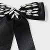 Satin Gemstone Bow Hair Barrette - A New Day™ Black - 3 of 3