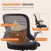 Tall Home Office Chair for Standing Desk with Adjustable Foot Ring, Ergonomic Mid Back Cushion Lumbar Support, Counter Height Chairs-The Pop Home - 4 of 4