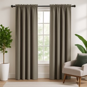 Deconovo Room Darkening Curtain Set – 2 Panels, Rod Pocket, Thermal - 1 of 4