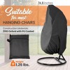 SereneLife Patio Hanging Egg Chair Cover - Durable, Waterproof, Dustproof, Black - 4 of 4