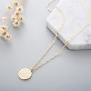 14K Gold Plated Crescent Moon Coin Necklace - Minimalist Layered Choker, Dainty Women's Jewelry Gift - 4 of 4