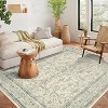 Fulvari Runner Vintage Boho Floral Style Non-Slip Low Pile Washable Rugs for Entryway Kitchen Living Room Front Door Carpet Pink Camel - 2 of 4