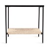 Kate and Laurel Mandell Wood and Natural Woven Side Table, 22x14x22, Natural and Black - 4 of 4