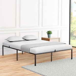 14 Inch Bed Frame - Sturdy Metal Platform Twin Size,Metal Bed Frame Heavy Duty Steel Slat Support,Easy Assembly Noise Free with Storage Space - 1 of 4