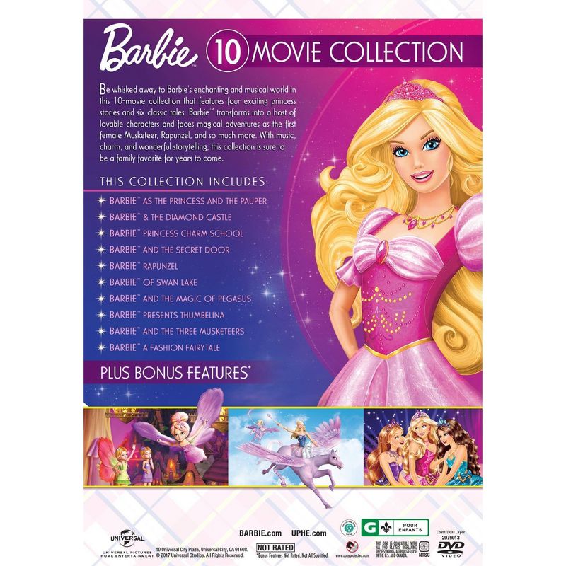 Barbie: 10-Movie Classic Princess Collection (DVD), 3 of 4