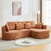 Curved Cloud Boneless Couch 106"Modern Comfy L-Shape No Assembly Required Sofa with Chenille Fabric Deep Seat Loveseat + Chaise for Living Room - 4 of 4